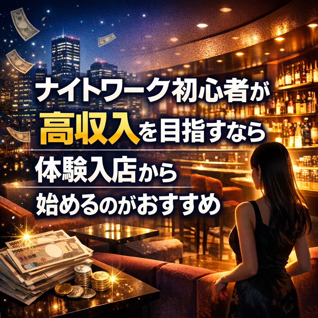 ナイトワーク初心者が高収入を目指すなら体験入店から始めるのがおすすめ