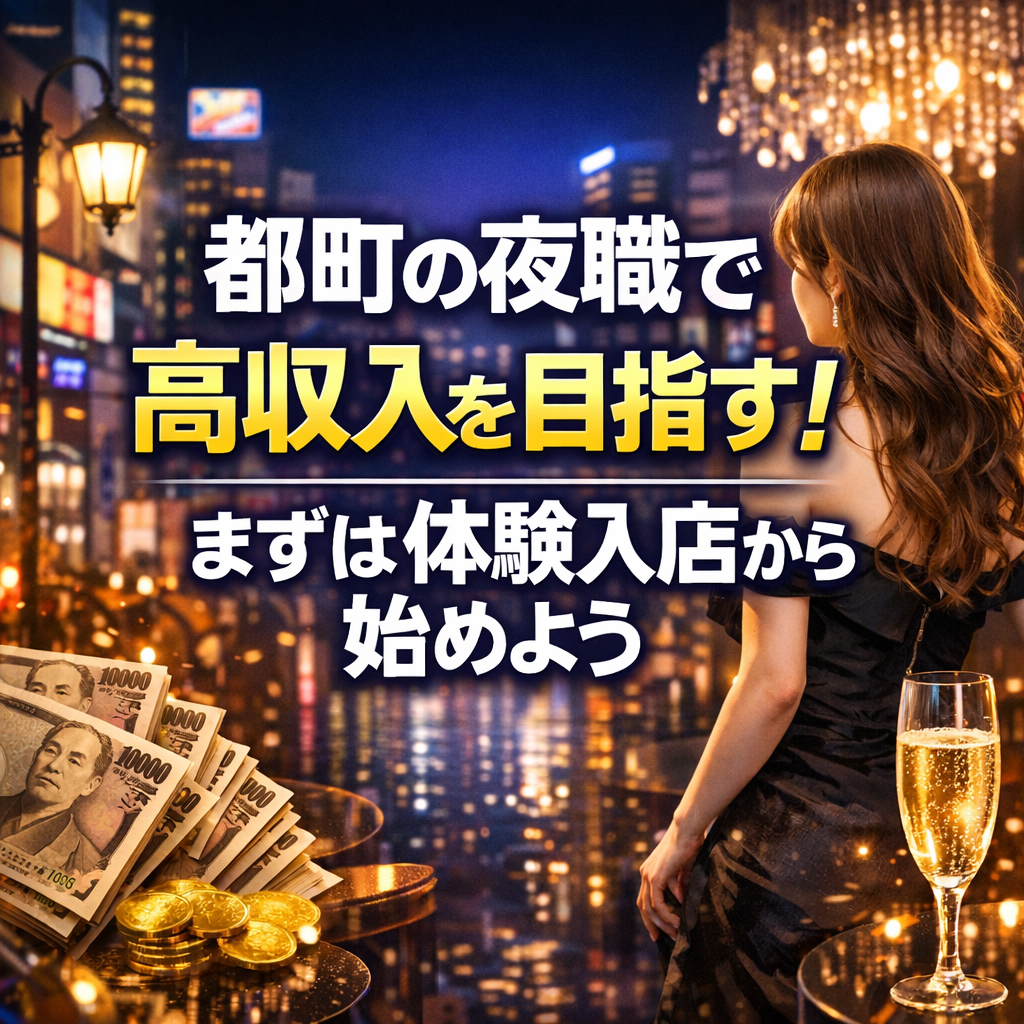都町の夜職で高収入を目指す！まずは体験入店から始めよう