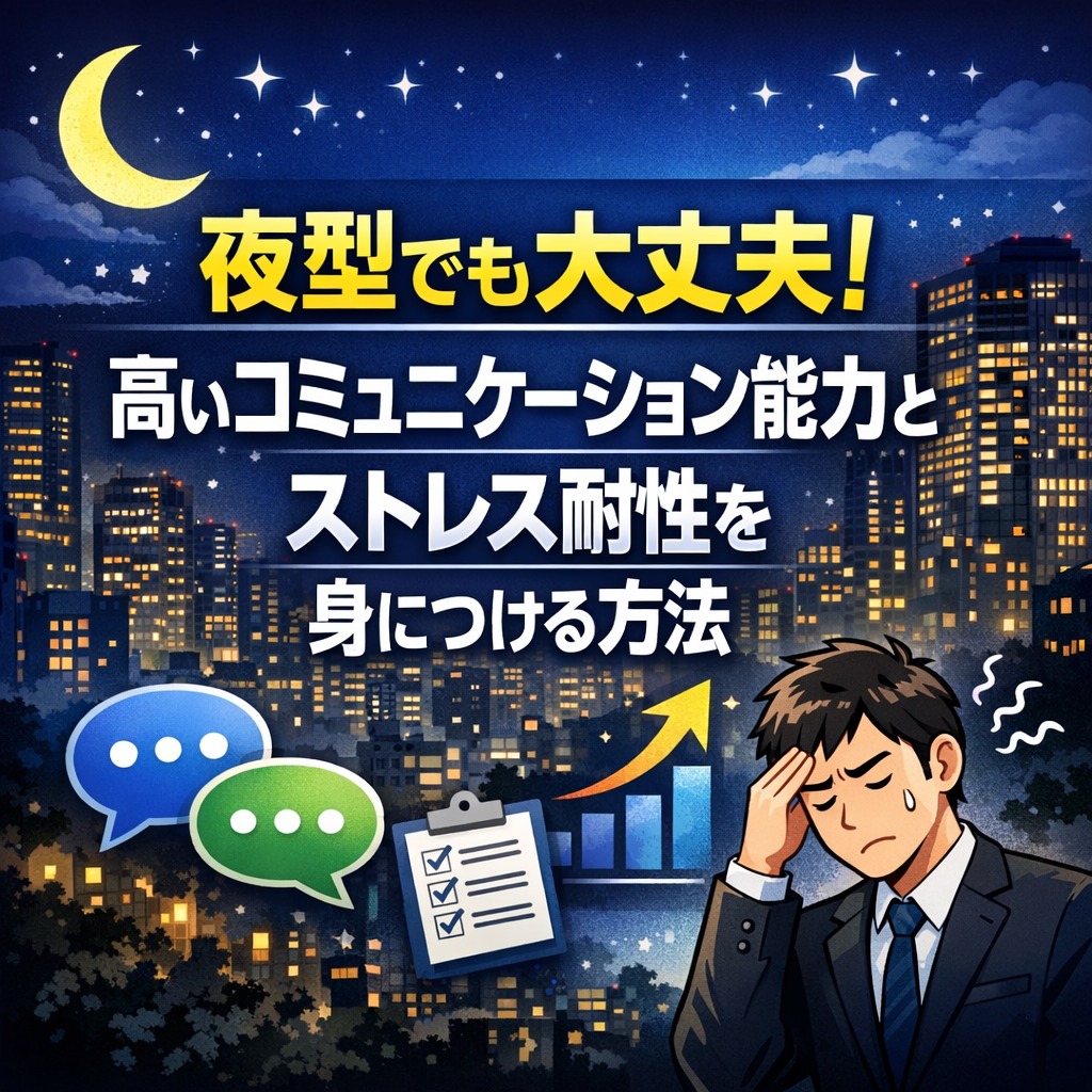 夜型でも大丈夫！高いコミュニケーション能力とストレス耐性を身につける方法